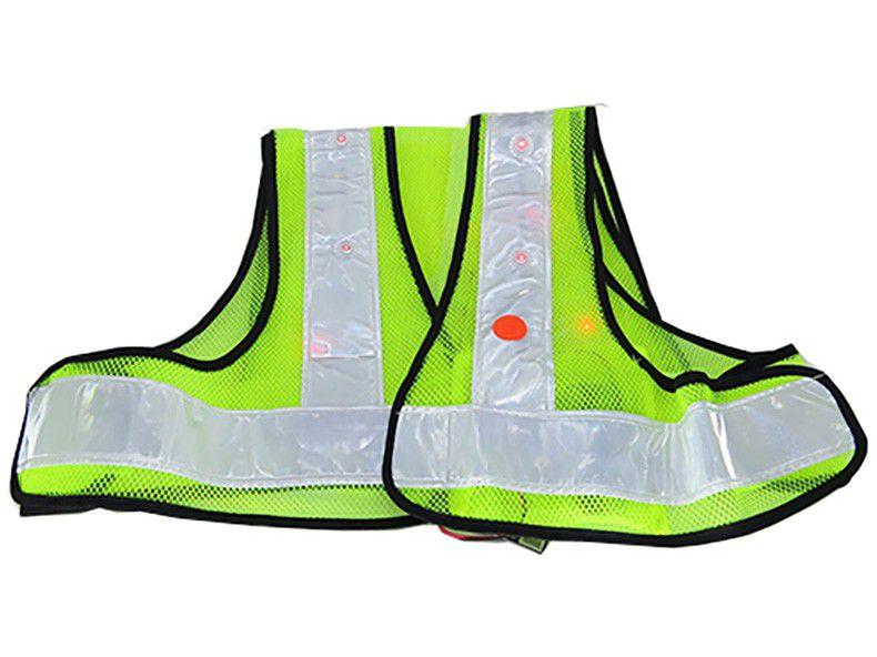 Colete Refletivo para Ciclista Verde Fluorescente - Acte Sports A75 com LED