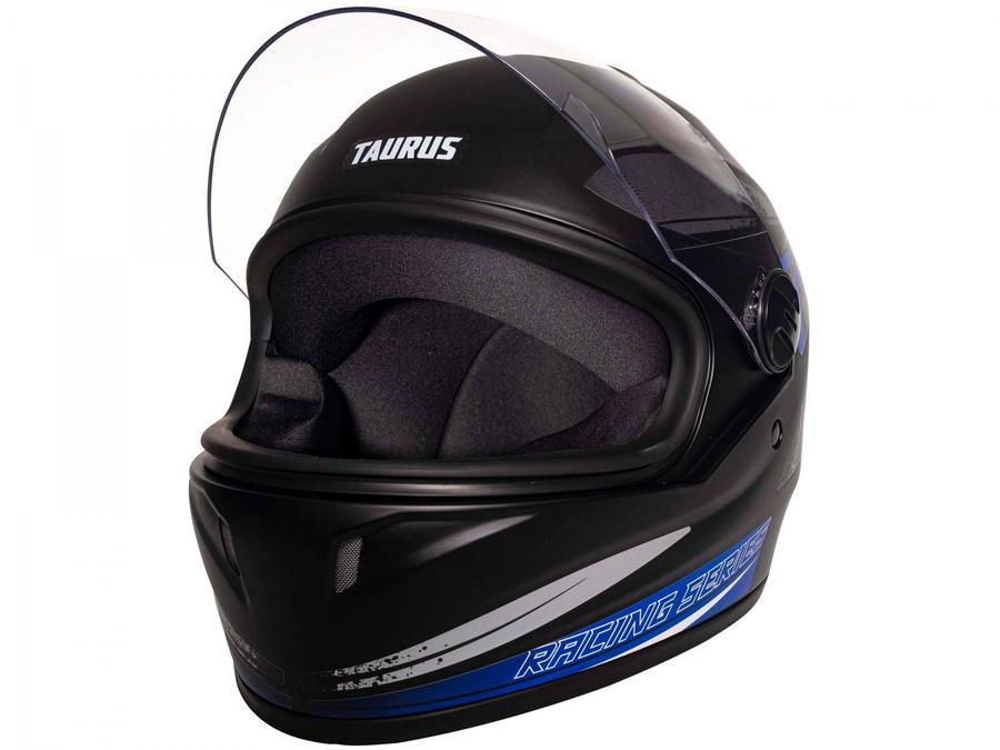 Capacete de Moto Fechado JOY23 RS Zephyr - Preto e Azul Tamanho 60