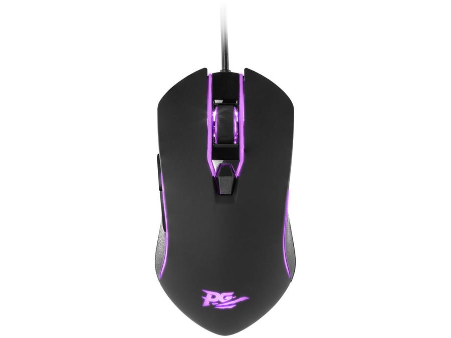 Mouse Gamer RGB Philco Óptico 2400DPI - 6 Botões PMS31 Preto Original