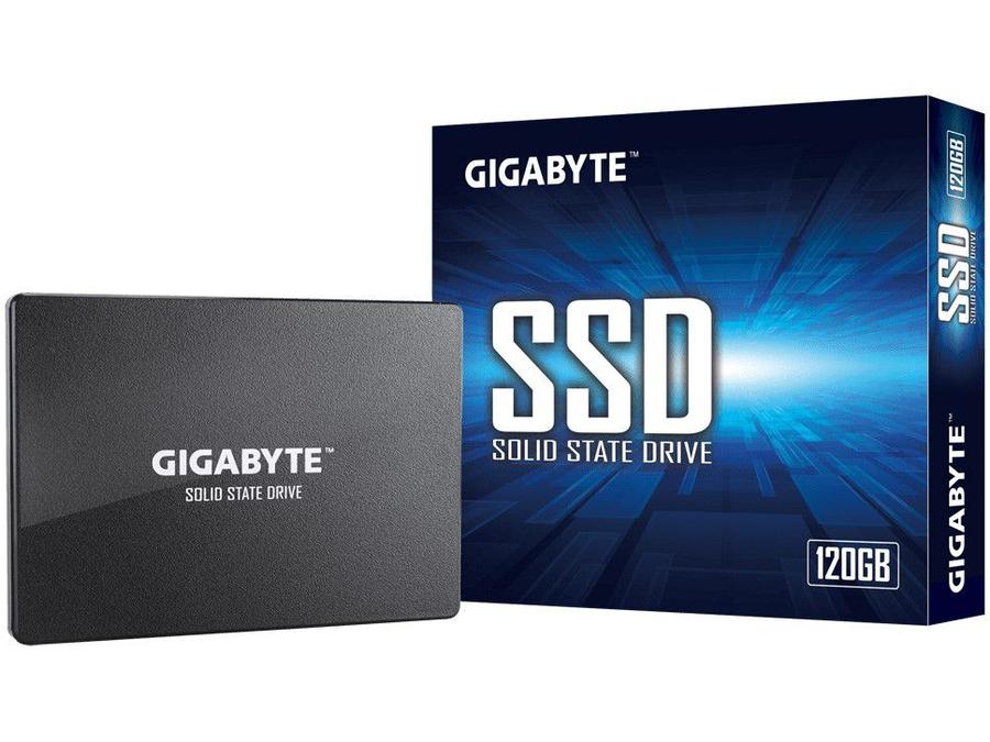 SSD Gigabyte 120GB SATA 2.5" - Leitura 500MB/s e Gravação 380MB/s