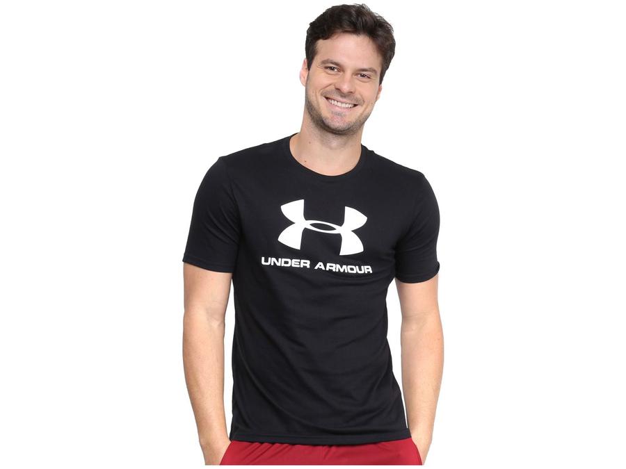 Camiseta Under Armour Sportstyle Masculina - Preto e Branco