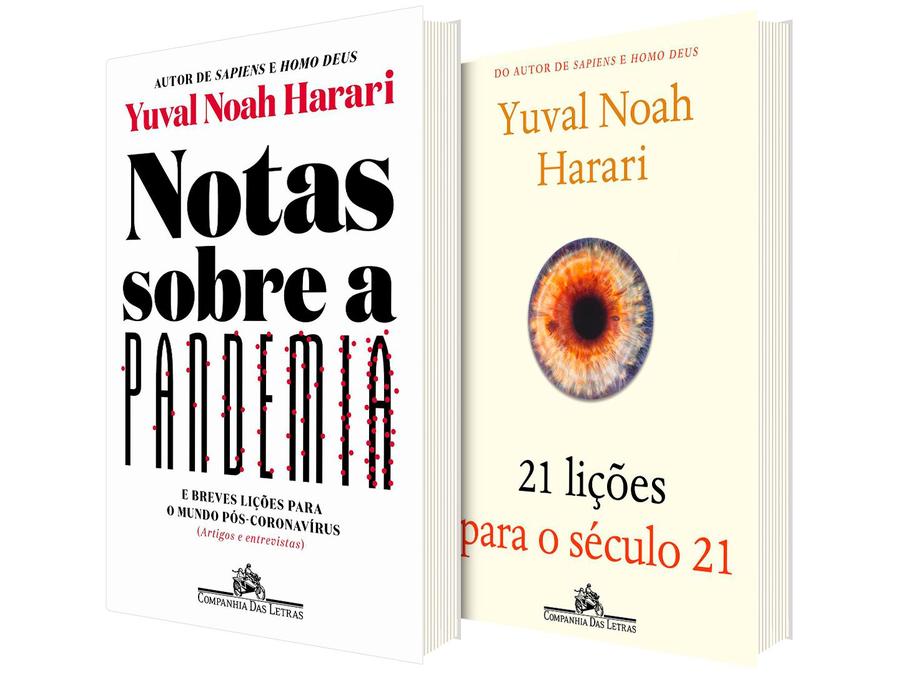 Kit Livros Yuval Noah Harari 21 Lições para - o Século 21 + Notas sobre a Pandemia