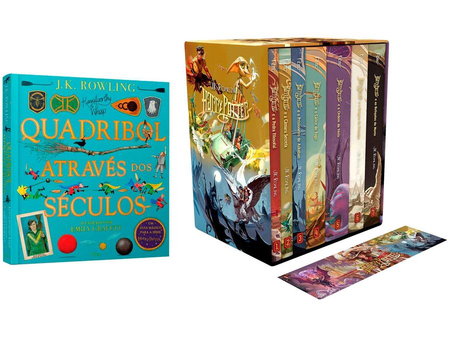 Kit Livros Box Harry Potter + Livro - Quadribol Através dos Séculos J. K. Rowling