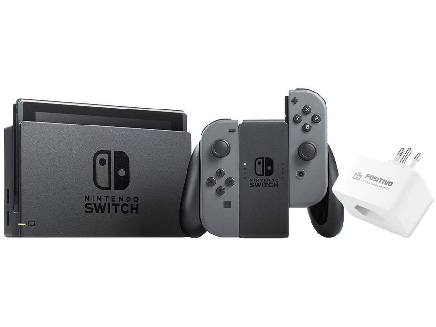 Nintendo Switch 32GB HAC-001-01 1 Controle - Joy-Con + Tomada Inteligente 16A Positivo