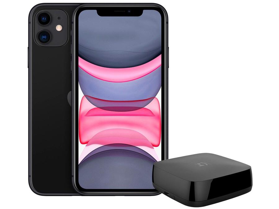 iPhone 11 Apple 64GB Preto 6,1" 12MP - iOS + Controle Inteligente Universal