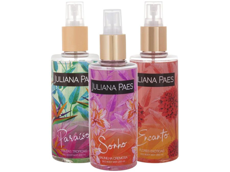 Kit Body Splash Juliana Paes 200ml 3 Unidades - com 3 Fragâncias