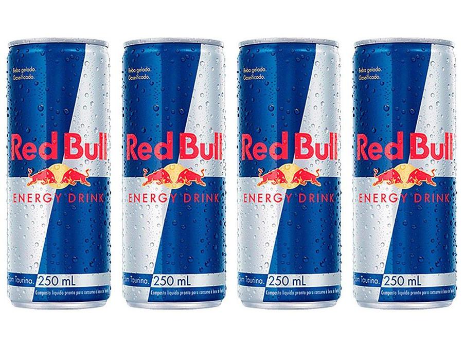 Kit Bebida Energética Red Bull Energy Drink - 250ml Cada 4 Unidades