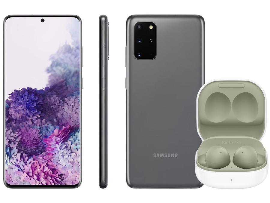 Smartphone Samsung Galaxy S20+ 128GB Cosmic - Gray + Fone de Ouvido Bluetooth Galaxy Buds2