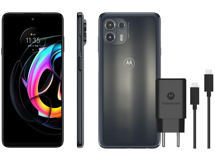 Smartphone Motorola Edge 20 Lite 128GB Grafite - 5G + Carregador Carga Rápida para Android iOS