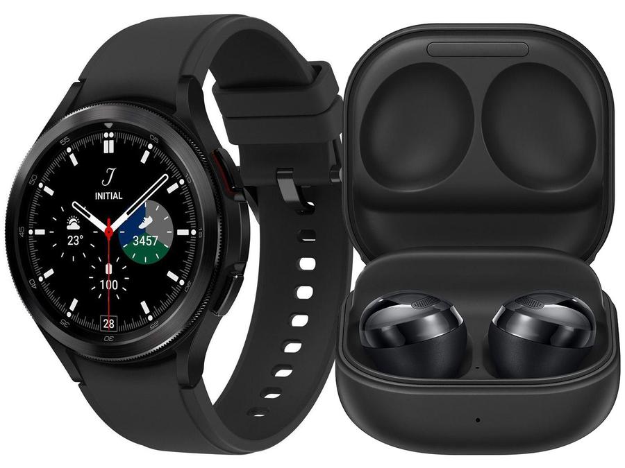 Smartwatch Samsung Galaxy Watch4 Classic LTE - Preto 46mm + Fone de Ouvido Bluetooth Buds Pro
