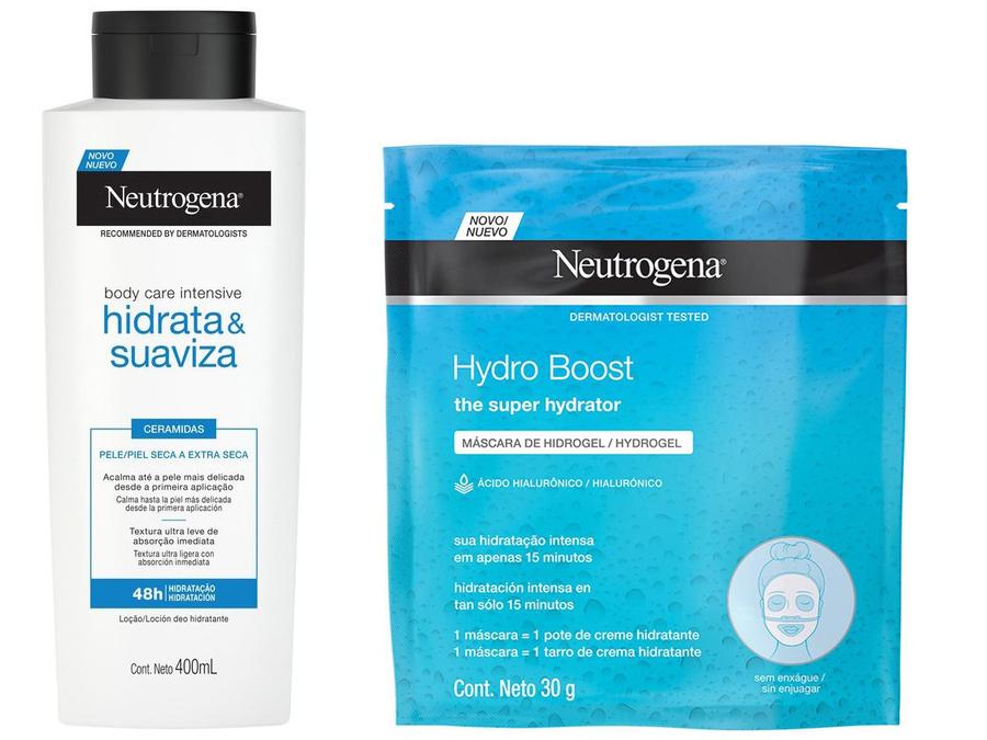 Máscara Facial Neutrogena Hydro Boost - 30g + Loção Hidratante Corporal Body Care