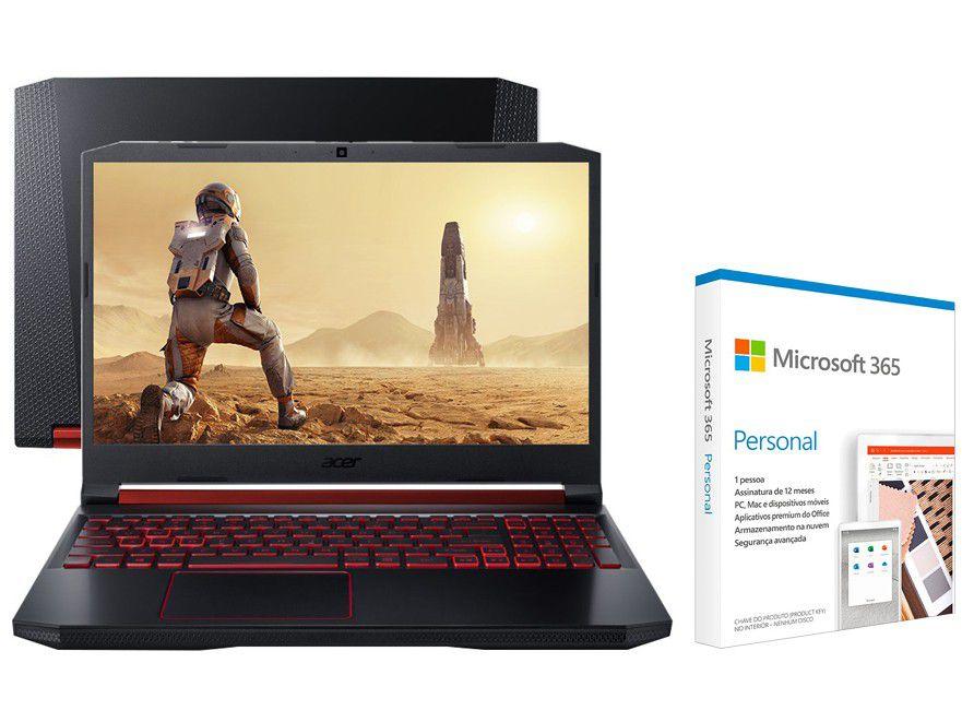 Notebook Gamer Acer Nitro 5 Intel Core i5 8GB 1TB - 128GB SSD + Microsoft 365 Personal 2020 Office