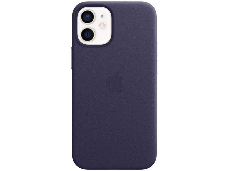 Capa de Celular para iPhone 12 Mini Couro - Apple Violeta Profundo Original