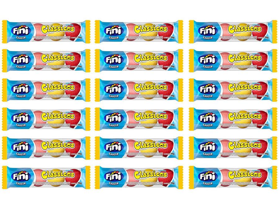 Goma de Mascar Fini Chicle Clássicos 14g Pacote - 18 Unidades
