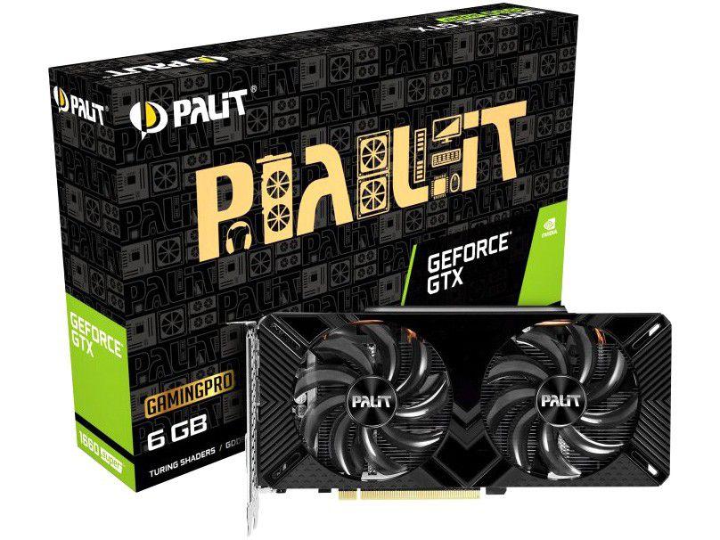 Placa de Vídeo Palit GeForce GTX 1660 - 6GB GDDR6 192 bits Gaming Pro Super