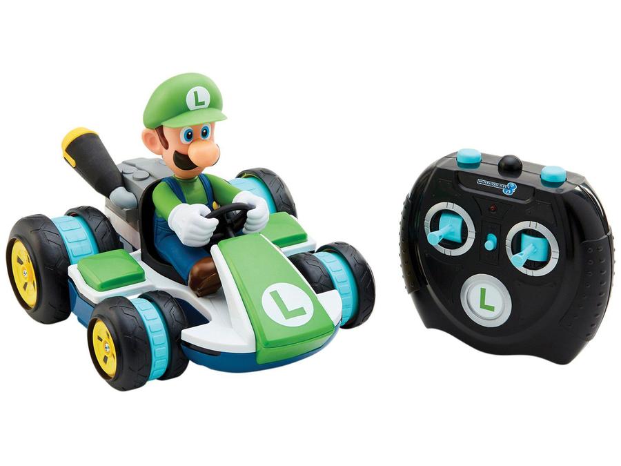 Carrinho de Controle Remoto Super Mario - Nintendo Luigi Racer 8 Funções Candide