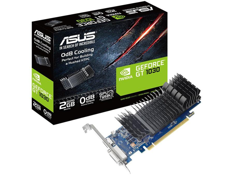 Placa de Vídeo Asus NVIDIA GeForce GT1030 - 2GB GDDR5 64 bits