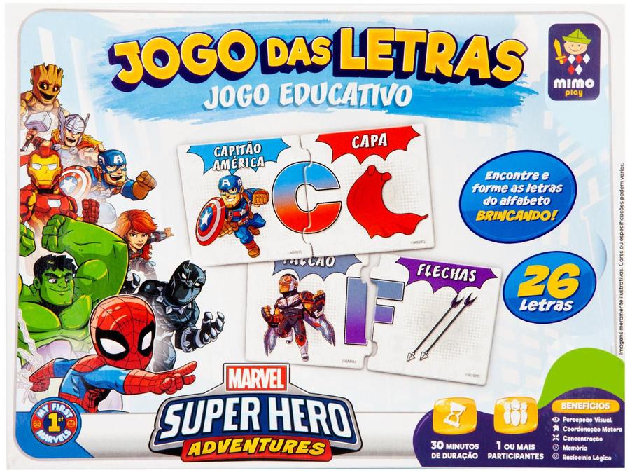 Jogo das Letras Marvel Super Hero Adventures - Mimo Toys