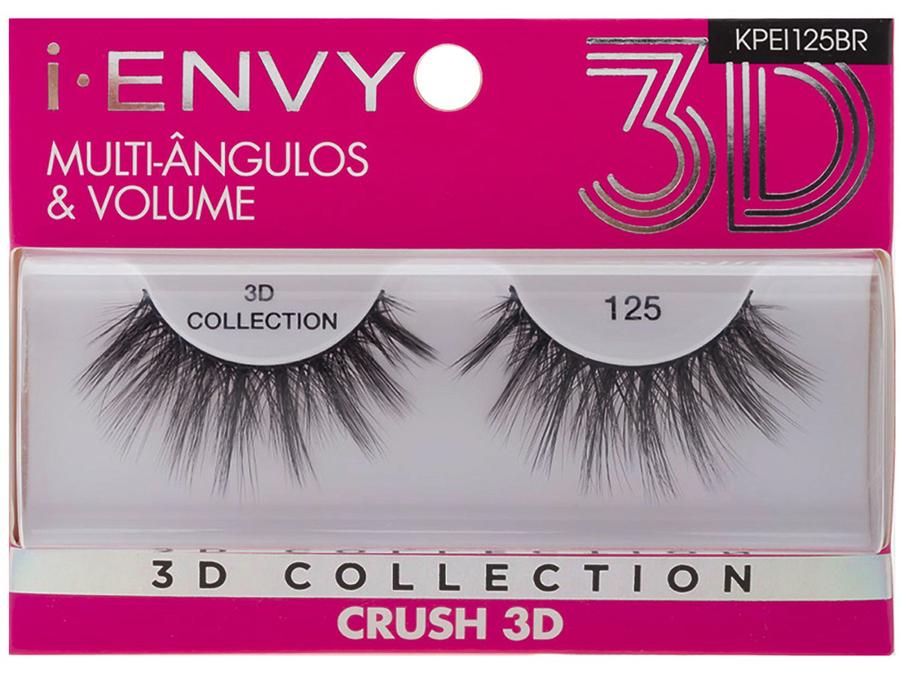 Cílios Postiços Volumosos 3D Inteiro - Kiss New York I-Envy Collection Crush 125