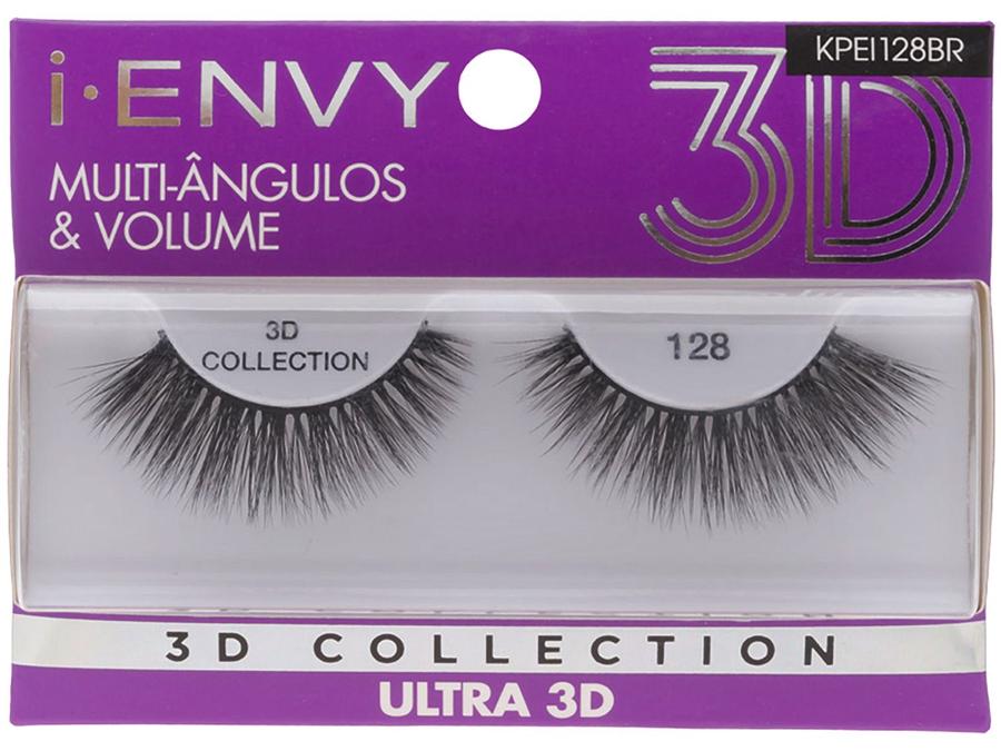 Cílios Postiços Volumosos 3D Inteiro - Kiss New York I-Envy Collection Ultra 128