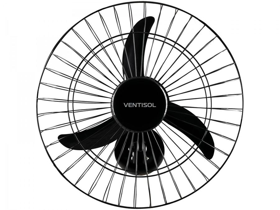 Ventilador de Parede Ventisol New Premium 50cm - 3 Pás 3 Velocidades Preto