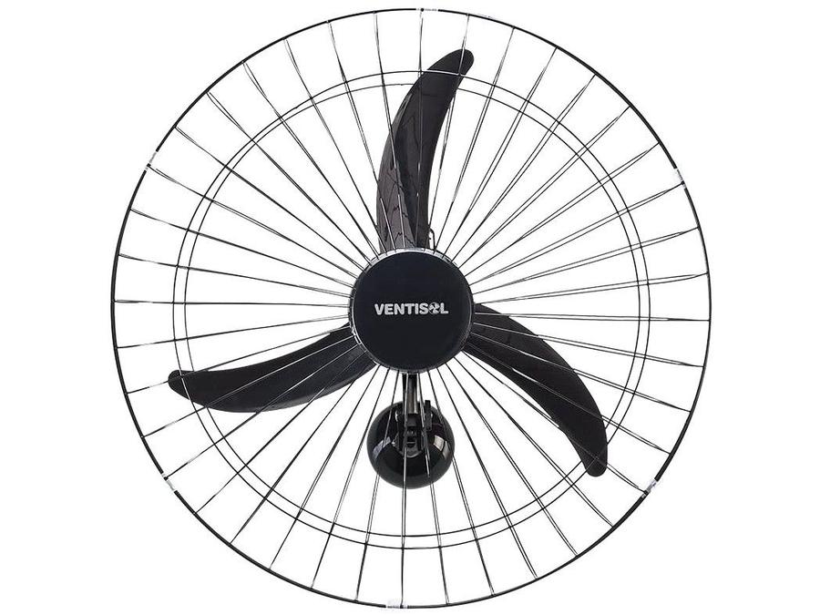 Ventilador de Parede Ventisol New Premium 60cm - 3 Pás 3 Velocidades Preto