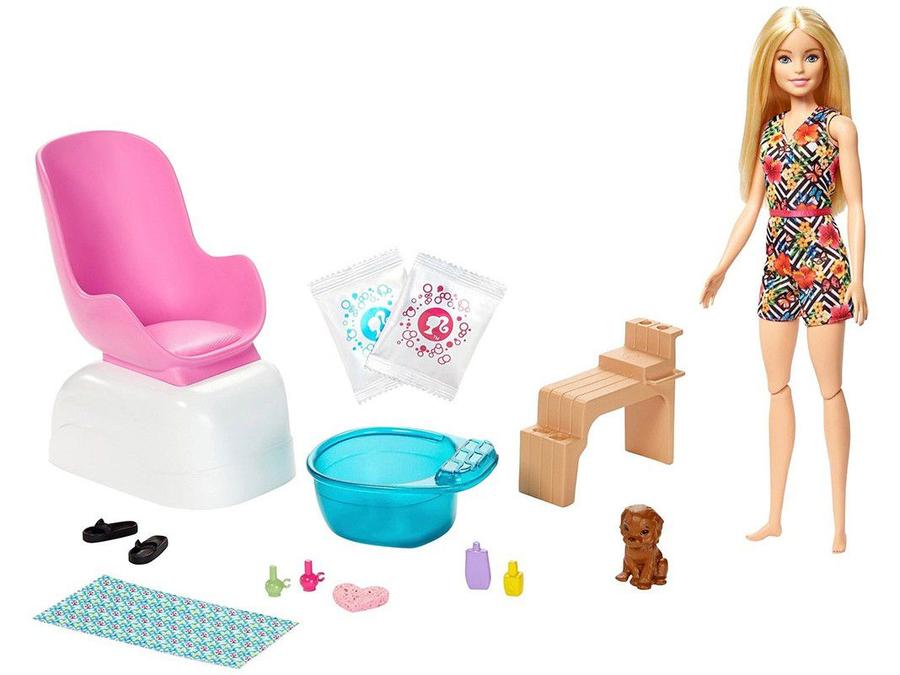 Boneca Barbie Conjunto Salão de Manicure - com Acessórios Mattel
