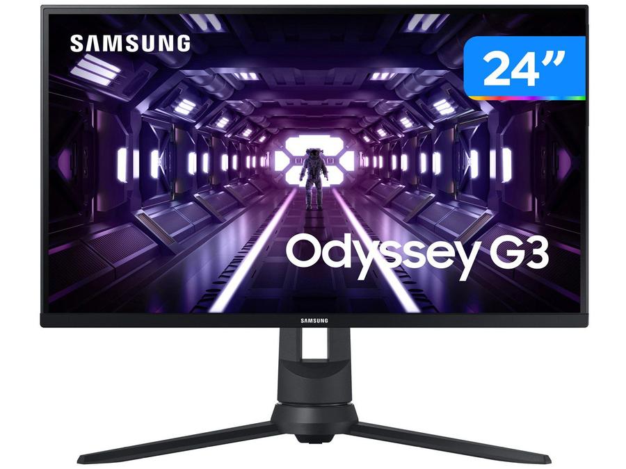 Monitor Gamer 144Hz Full HD 24" Samsung - Odyssey G3 LF24G35TFWLXZD HDMI DisplayPort