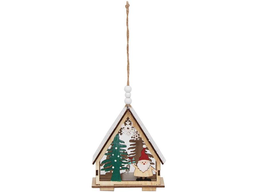 Enfeite para Árvore de Natal Casa de Madeira - Cromus