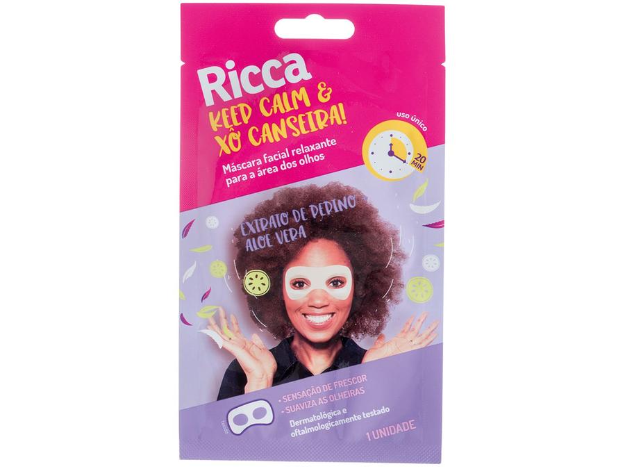 Máscara Facial Relaxante Ricca - Keep Calm e Xô Canseira! 10g