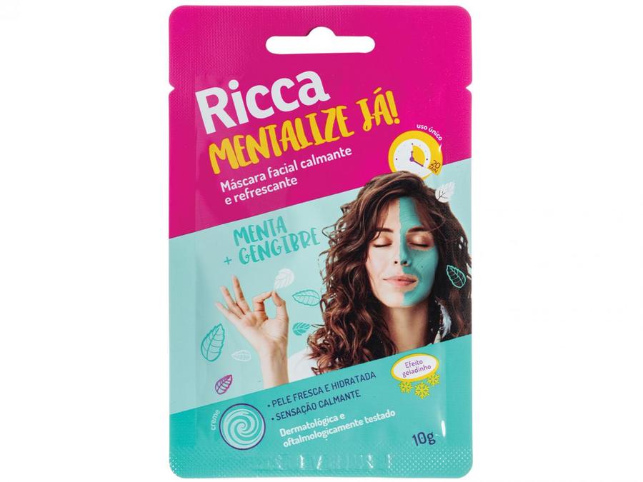 Máscara Facial Calmante Ricca Mentalize Já! 10g -