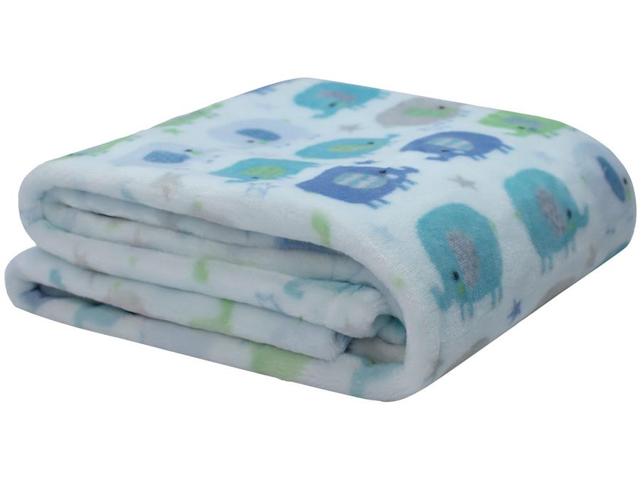 Cobertor para Bebê Camesa Microfibra Flannel - Azul