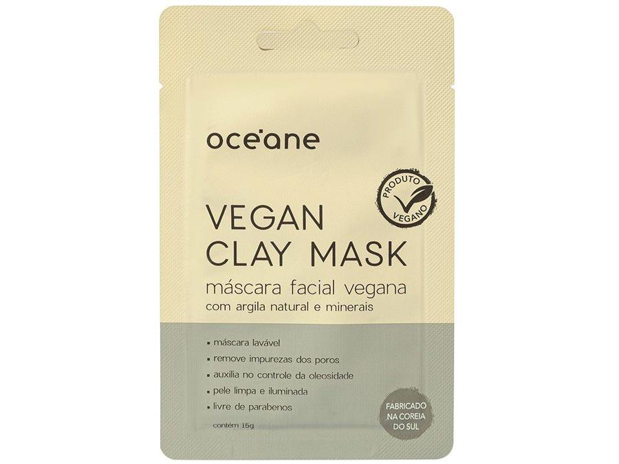 Máscara Facial Hidratação Limpeza - Vegan Clay Mask Argila de Bentônita 15g