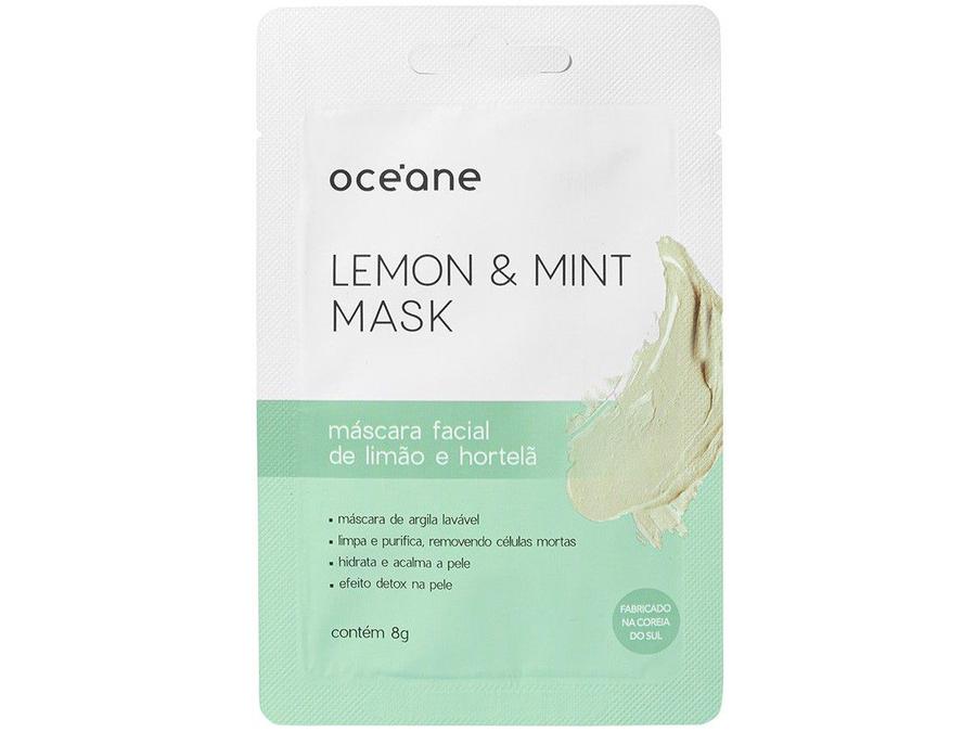 Máscara Facial Hidratação Océane - Lemon And Mint Mask 8g