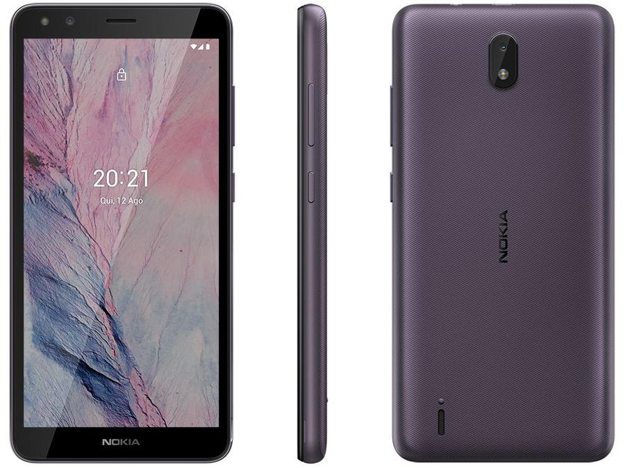 Smartphone Nokia C01 Plus 32GB Roxo 4G Octa-Core - 1GB RAM Tela 5,45" Câm. 5MP + Câm. Selfie 5MP