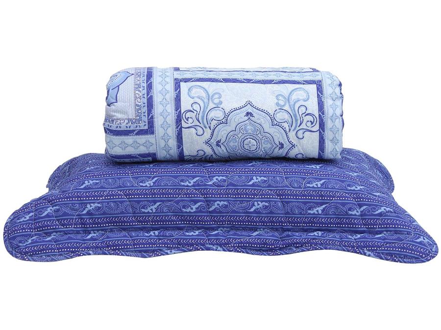 Colcha Solteiro Artex Algodão e Poliéster Boutis - Pacífico Azul 2 Peças