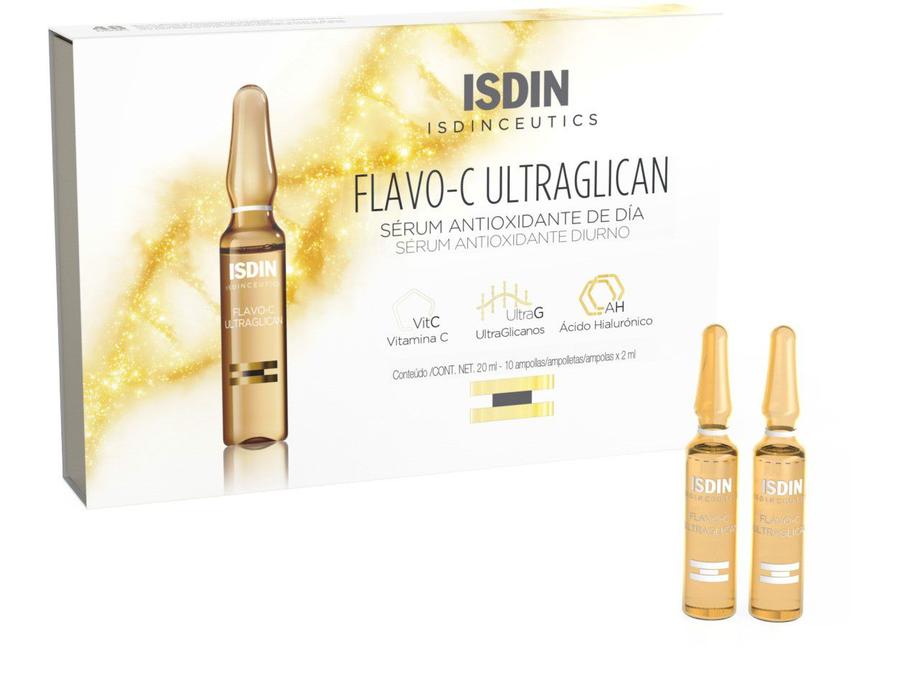 Sérum Facial ISDIN Isdinceutics Flavo-C - Ultraglican 10 Ampolas com 2ml Cada