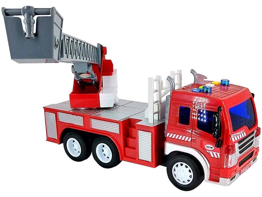 Caminhão de Bombeiro Public Heroes 6446 Fricção - Shiny Toys com Acessórios