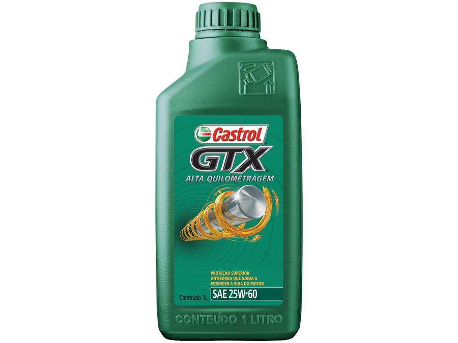 Óleo de Motor 25w60 Mineral Castrol - GTX Anti Borra Alta Quilometragem 1L