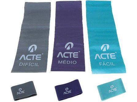 Kit Faixa Elástica Acte Sports T270 3 Intensidades - 6 Unidades