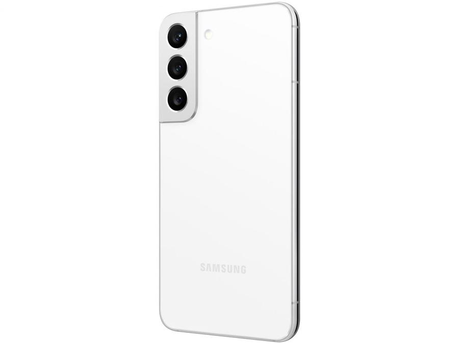 Smartphone Samsung Galaxy S22 256GB Branco - 8GB RAM Tela 6,1" Câm. Tripla + Selfie 10MP