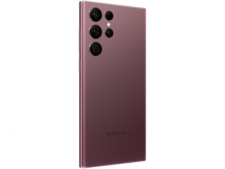 Smartphone Samsung Galaxy S22 Ultra 256GB Vinho 5G - 12GB RAM 6,8" Câm. Quádrupla + Selfie 40MP
