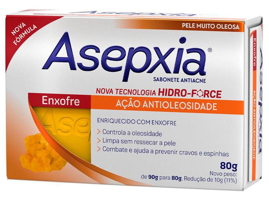 Sabonete em Barra Facial Asepxia Enxofre Ação - Antioleosidade 80g