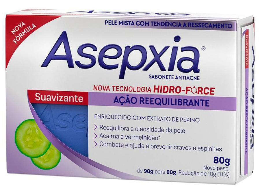 Sabonete em Barra Facial Asepxia Suavizante Ação - Reequilibrante 80g