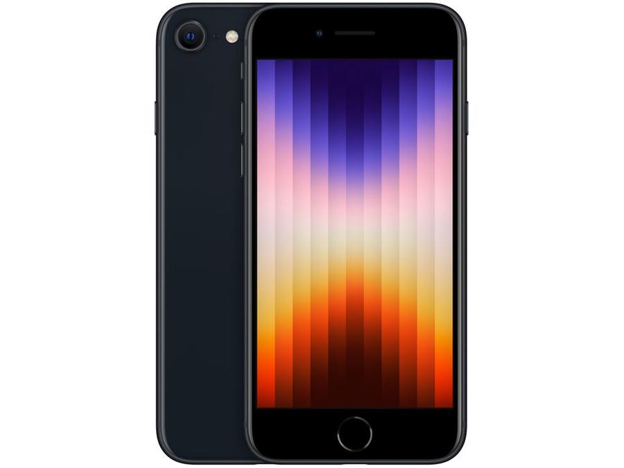 Apple iPhone SE 3ª geração 128GB Meia-noite 4,7" - 12MP iOS