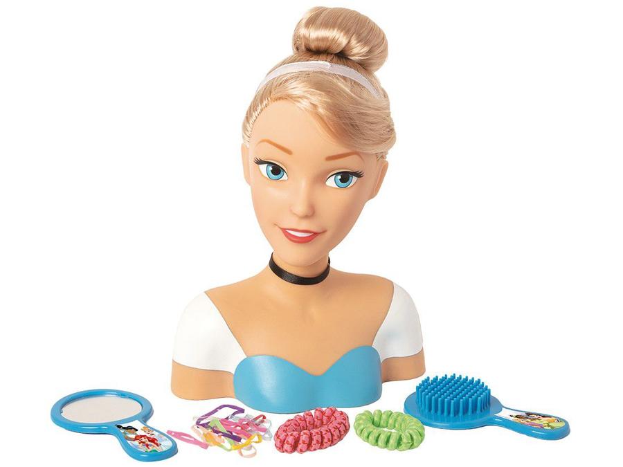 Boneca Styling Head Disney Princesa Cinderela - com Acessórios Baby Brink