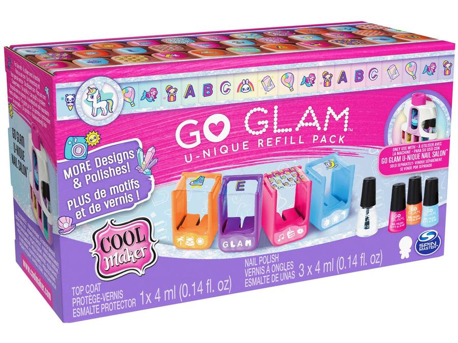 Kit Manicure Infantil Go Glam U-nique Refil Pack - Sunny Brinquedos 8 Peças