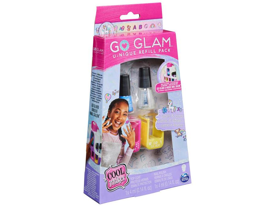 Kit Manicure Infantil Go Glam U-nique Refil Pack - Sunny Brinquedos 4 Peças