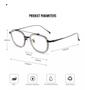 Imagem de 01 Armação Grau Óculos Masculina Receiturário Preta Retro Vintage Redonda geek nerd aviador round moda moderna masculino 