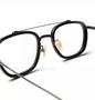 Imagem de 01 Armação Grau Óculos Masculina Receiturário Preta Retro Vintage Redonda geek nerd aviador round moda moderna masculino 